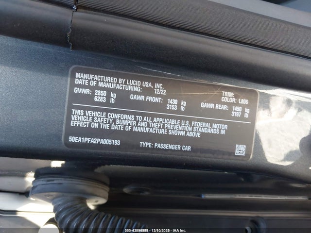 2023 LUCID AIR 50EA1PFA2PA005193 Photo 8