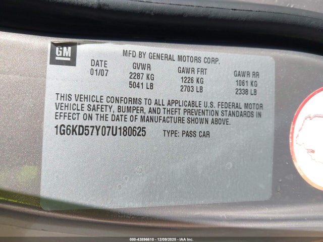 2007 CADILLAC DTS 1G6KD57Y07U180625 Photo 8