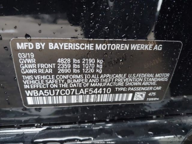 2020 BMW 3 SERIES WBA5U7C07LAF54410 Photo 8