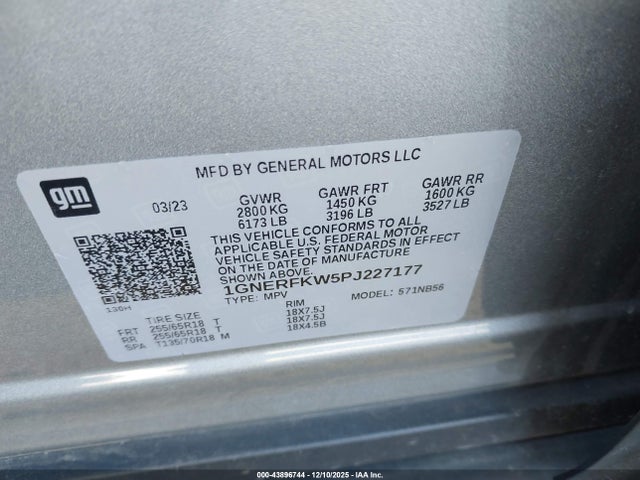 1GNERFKW5PJ227177 Chevrolet Traverse Fwd Ls