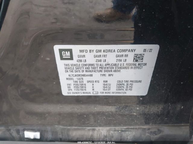 2022 CHEVROLET TRAX KL7CJKSM3NB544488 Photo 8