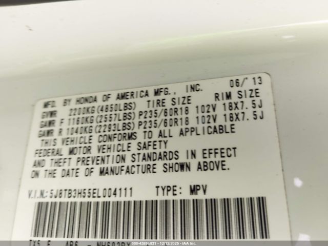 2014 ACURA RDX 5J8TB3H55EL004111 Photo 8