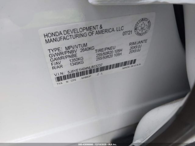 2022 ACURA MDX 5J8YE1H04NL803237 Photo 8