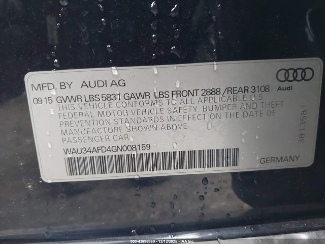 2016 AUDI A8 L WAU34AFD4GN008159 Photo 8