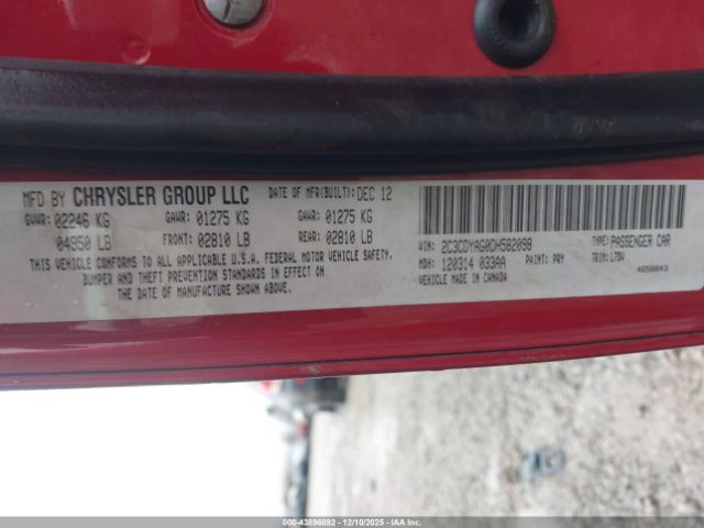 2013 DODGE CHALLENGER 2C3CDYAG0DH582098 Photo 8