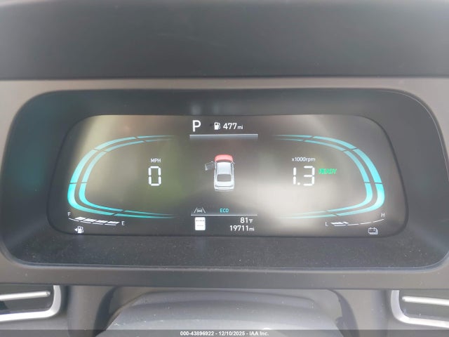 KMHLM4DJ6SU148527 Hyundai Elantra Hybrid Blue