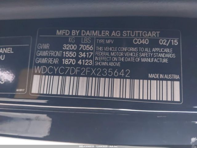 2015 MERCEDES-BENZ G 63 AMG WDCYC7DF2FX235642 Photo 8