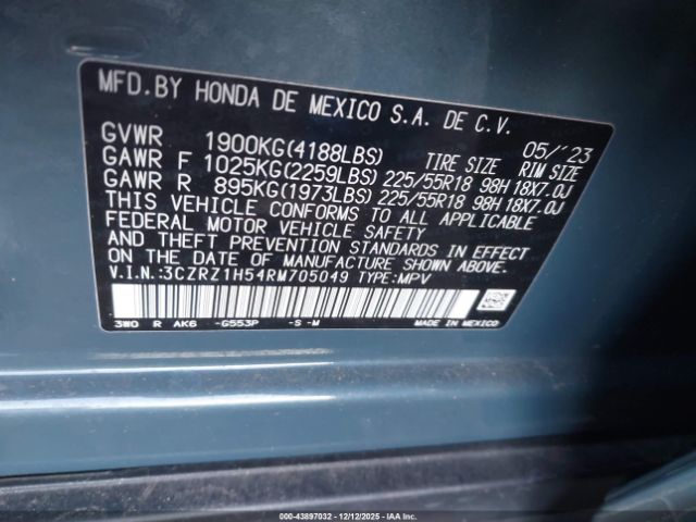 2024 HONDA HR-V 3CZRZ1H54RM705049 Photo 8