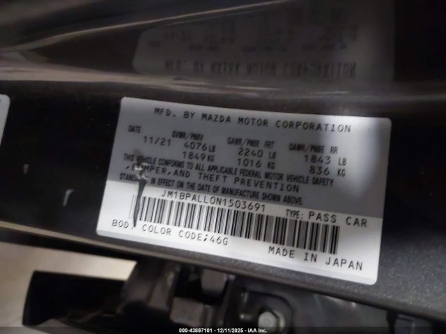 2022 MAZDA MAZDA3 JM1BPALL0N1503691 Photo 8