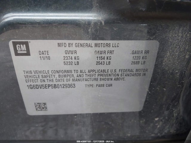 2011 CADILLAC CTS-V 1G6DV5EP5B0129363 Photo 8