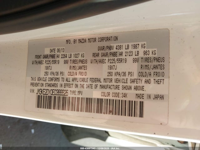 Mazda Cx-5 Grand Touring 2014 JM3KE2DY0E0366626 Image 9