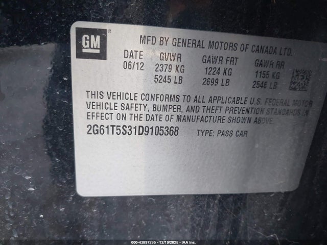 2013 CADILLAC XTS 2G61T5S31D9105368 Photo 8