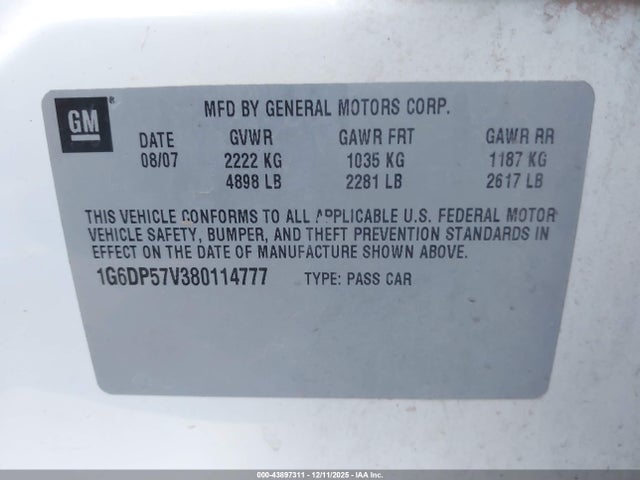 2008 CADILLAC CTS 1G6DP57V380114777 Photo 8