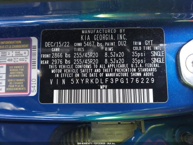 2023 KIA SORENTO 5XYRKDLF3PG176229 Photo 8