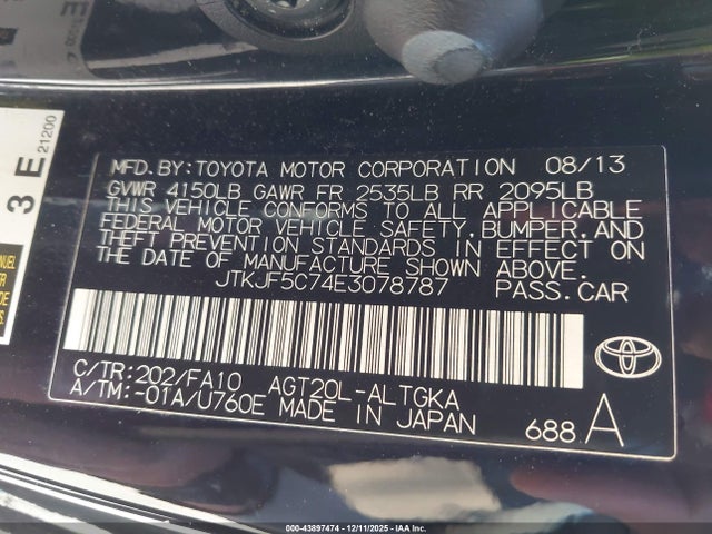 Scion TC 2014 JTKJF5C74E3078787 Image 9
