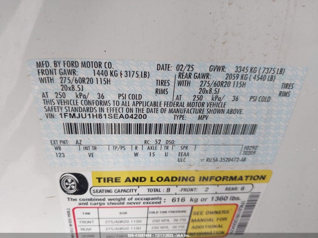 1FMJU1H81SEA04200 Ford Expedition Active