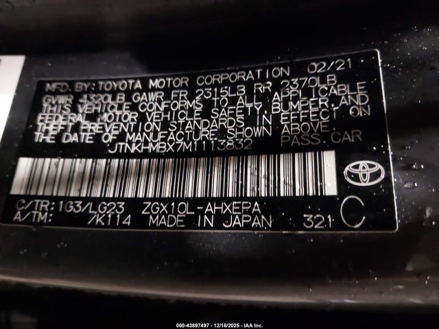 JTNKHMBX7M1113832 Toyota C-hr Limited