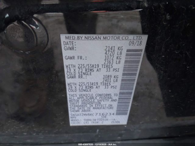 2019 NISSAN ROGUE 5N1AT2MV6KC716234 Photo 8