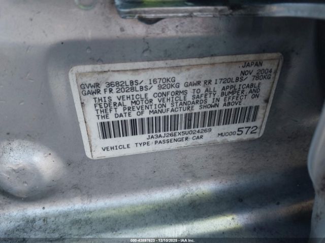 2005 MITSUBISHI LANCER JA3AJ26EX5U024269 Photo 8