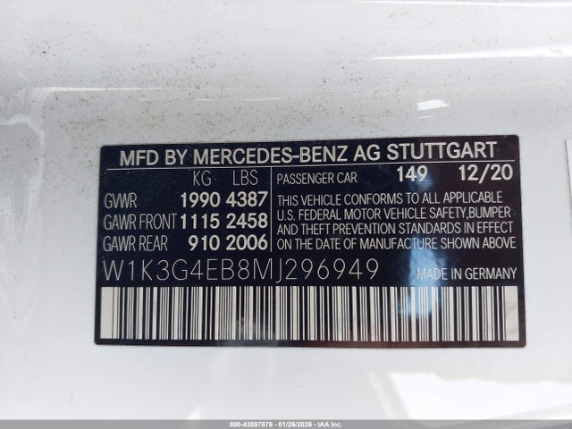 2021 MERCEDES-BENZ A 220 W1K3G4EB8MJ296949 Photo 8