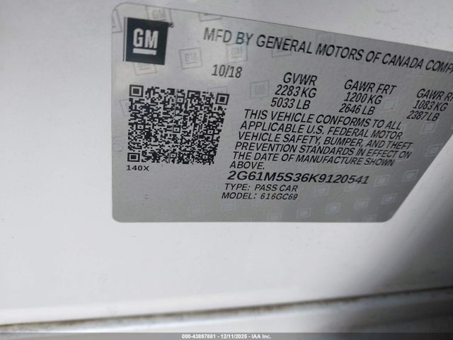 2019 CADILLAC XTS 2G61M5S36K9120541 Photo 8