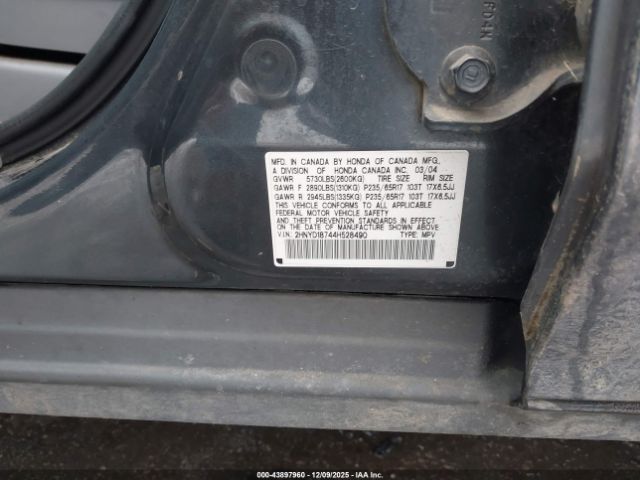2004 ACURA MDX 2HNYD18744H528490 Photo 8
