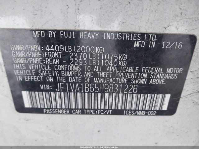 2017 SUBARU WRX JF1VA1B65H9831226 Photo 8