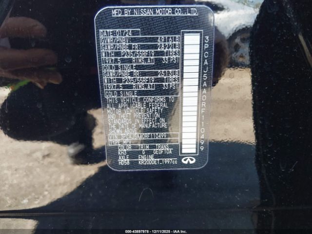 2024 INFINITI QX50 3PCAJ5AA0RF110499 Photo 8