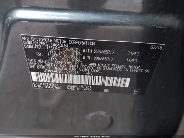 2018 TOYOTA RAV4 JTMBFREV0JJ243318 Photo 8