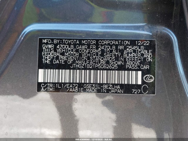 JTHGZ1B21P5062625 Lexus Is 350 F Sport