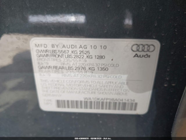2011 AUDI Q5 WA1DKAFP9BA041434 Photo 8