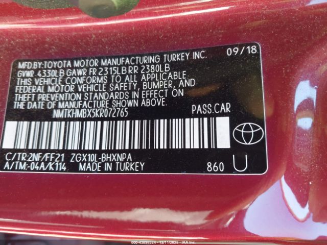 2019 TOYOTA C-HR NMTKHMBX5KR072765 Photo 8