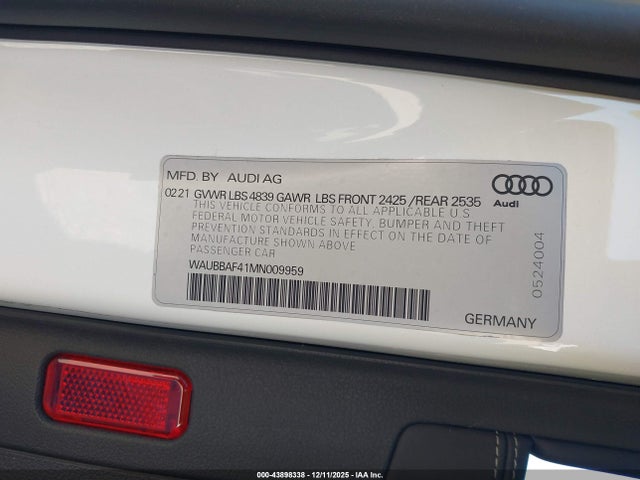 2021 AUDI A4 WAUBBAF41MN009959 Photo 8