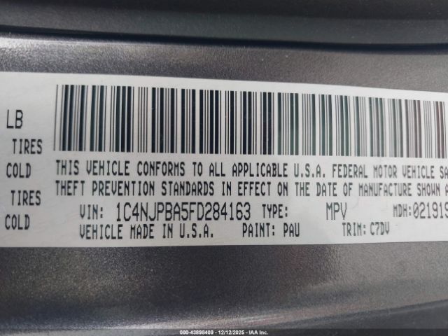 2015 JEEP PATRIOT 1C4NJPBA5FD284163 Photo 8