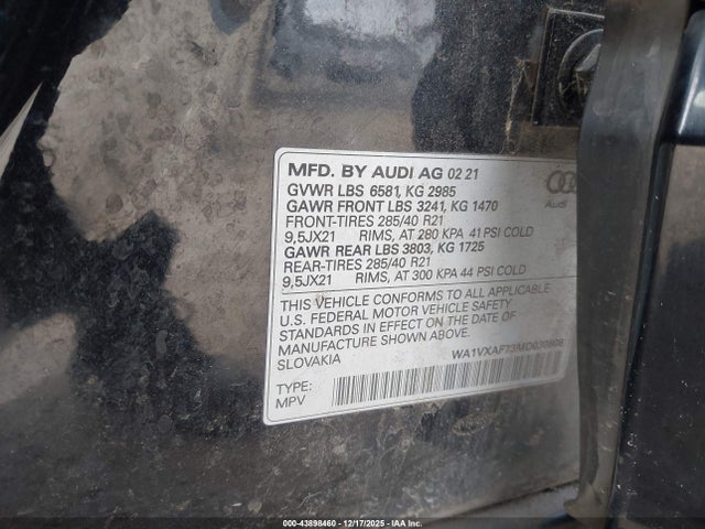 2021 AUDI Q7 WA1VXAF73MD030808 Photo 8
