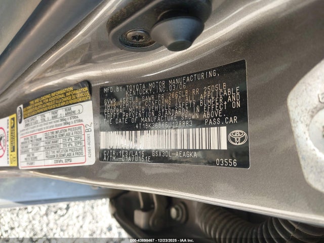 2006 TOYOTA AVALON 4T1BK36B66U128883 Photo 8