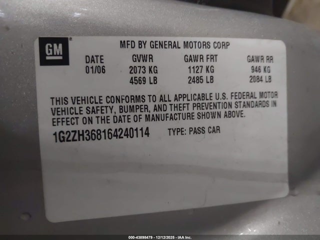 2006 PONTIAC G6 1G2ZH368164240114 Photo 8