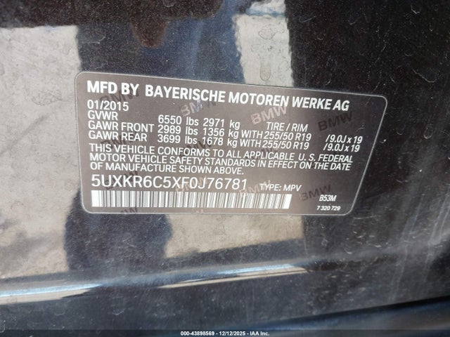 2015 BMW X5 5UXKR6C5XF0J76781 Photo 8