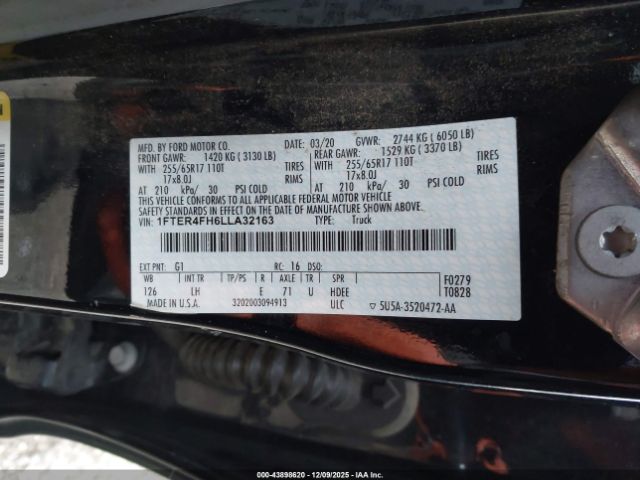 2020 FORD RANGER 1FTER4FH6LLA32163 Photo 8