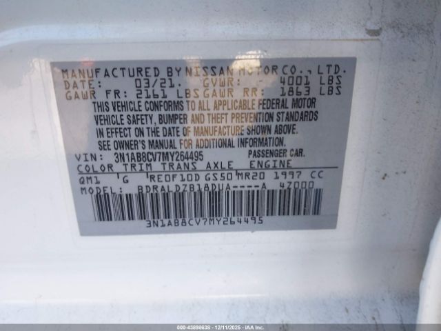 2021 NISSAN SENTRA 3N1AB8CV7MY264495 Photo 8