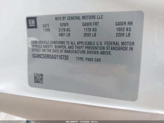 2010 BUICK LUCERNE 1G4HC5EM0AU116730 Photo 8