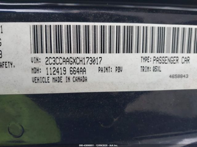 2012 CHRYSLER 300 2C3CCAAGXCH173017 Photo 8