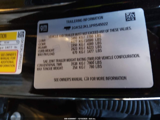 1GKS2JKL1PR545022 GMC Yukon Xl 4wd Denali