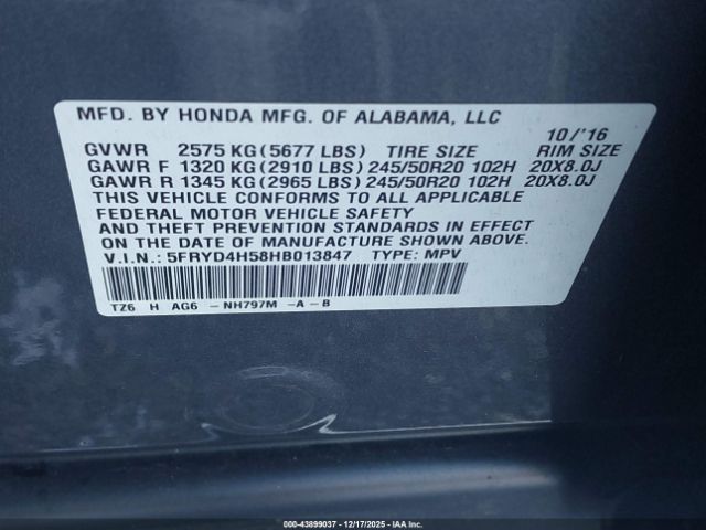 2017 ACURA MDX 5FRYD4H58HB013847 Photo 8