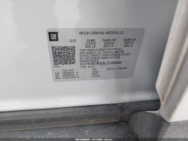 2020 CADILLAC XT5 1GYKNCRS3LZ185493 Photo 8