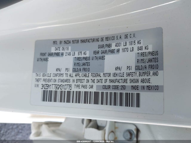 3MZBM1T79GM310776 Mazda Mazda3 I Sport
