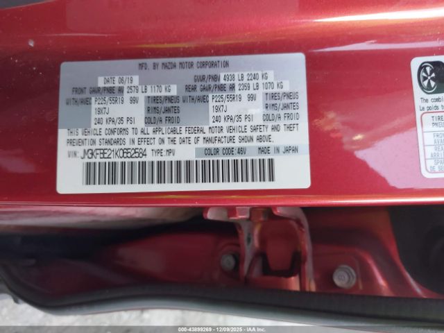 2019 MAZDA CX-5 JM3KFBE21K0652584 Photo 8