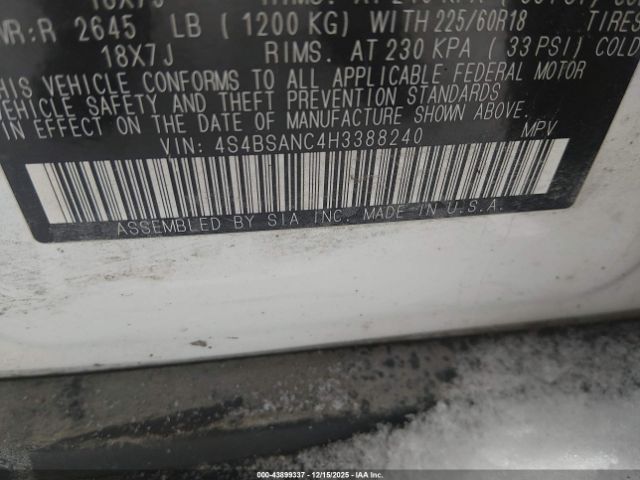 2017 SUBARU OUTBACK 4S4BSANC4H3388240 Photo 8