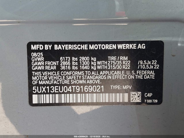 BMW X5 Sdrive40i 2026 5UX13EU04T9169021 Image 9