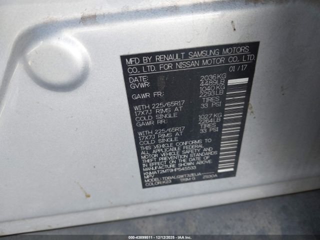 2017 NISSAN ROGUE KNMAT2MT9HP545533 Photo 8